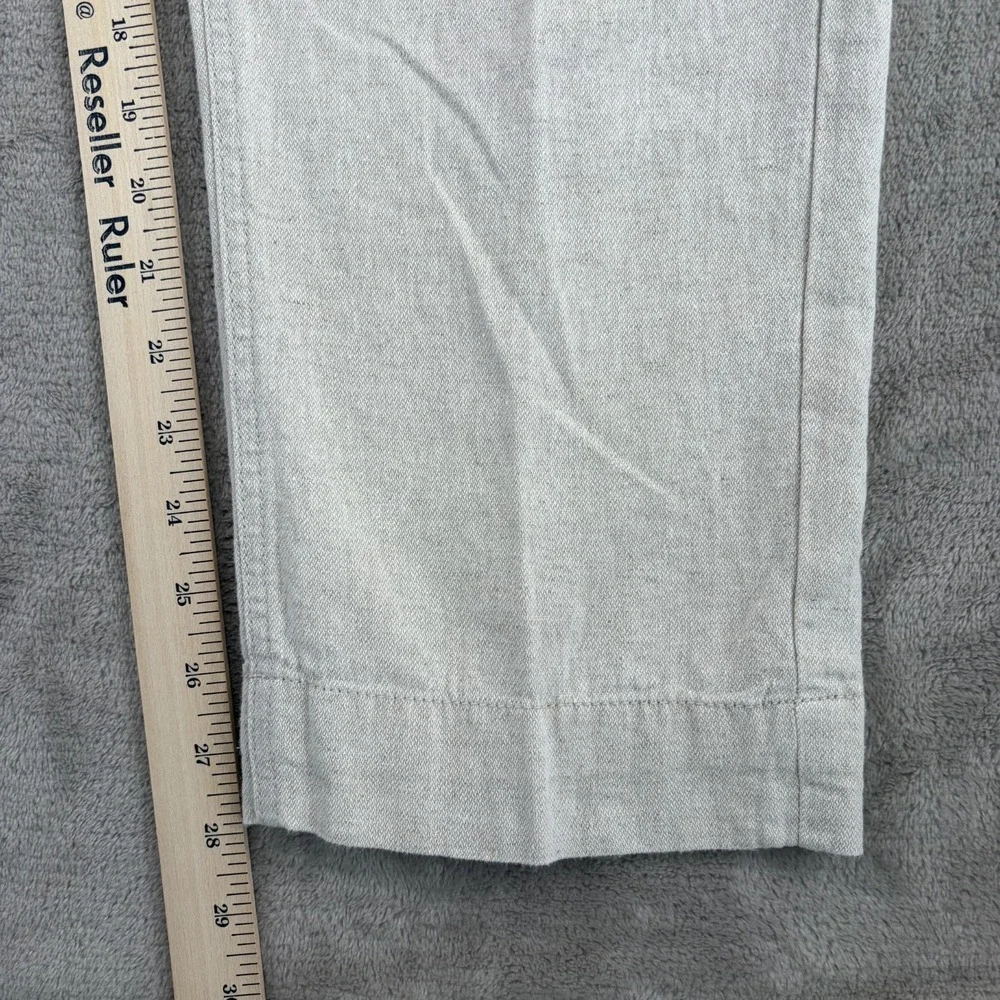 Banana Republic Slim Straight Trouser Pants in Beige Linen Blend Men‎ 36x28
